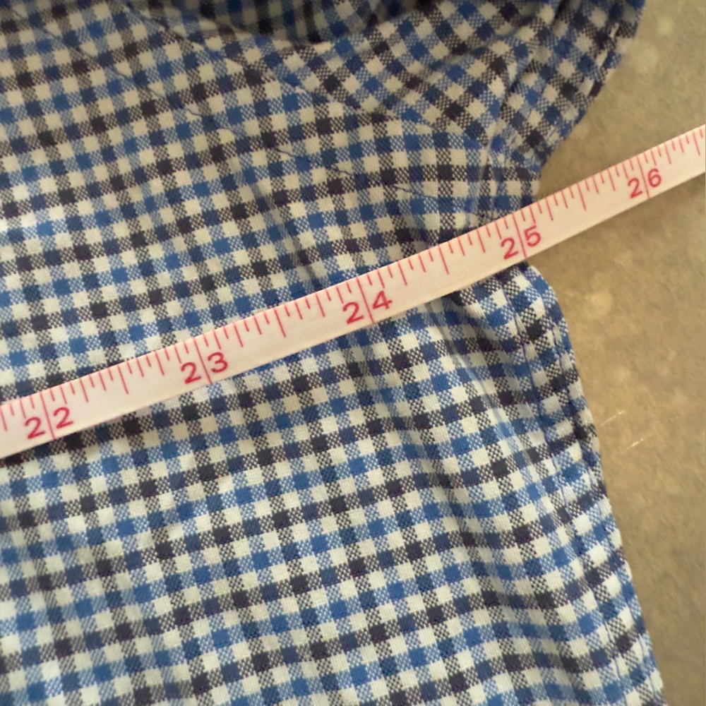Peter Millar Crown Crafted Blue Gingham Button-Down Shirt - Size XL - Picture 4 of 9